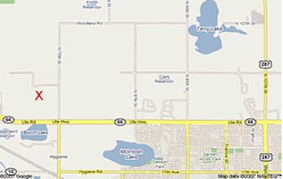 Map of NW Longmont